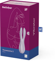 Satisfyer - Threesome 2 - Multifunctionele Vibrator Met 3 Voelsprieten - Lila-Erotiekvoordeel.nl