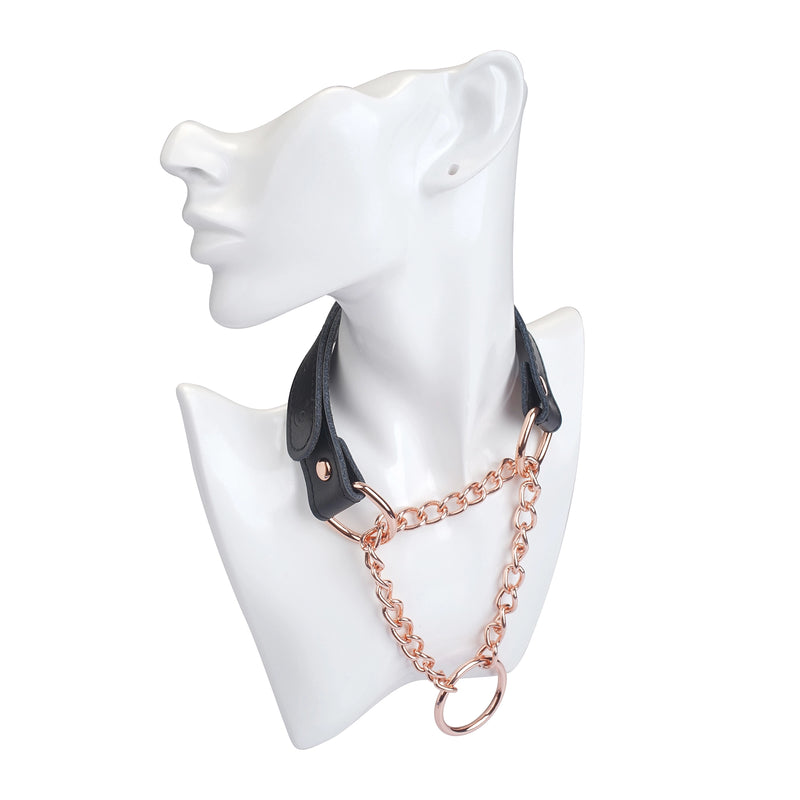 Liebe Seele - Martingale-Halsband - Schwarz/Roségold - Erotiekvoordeel.nl