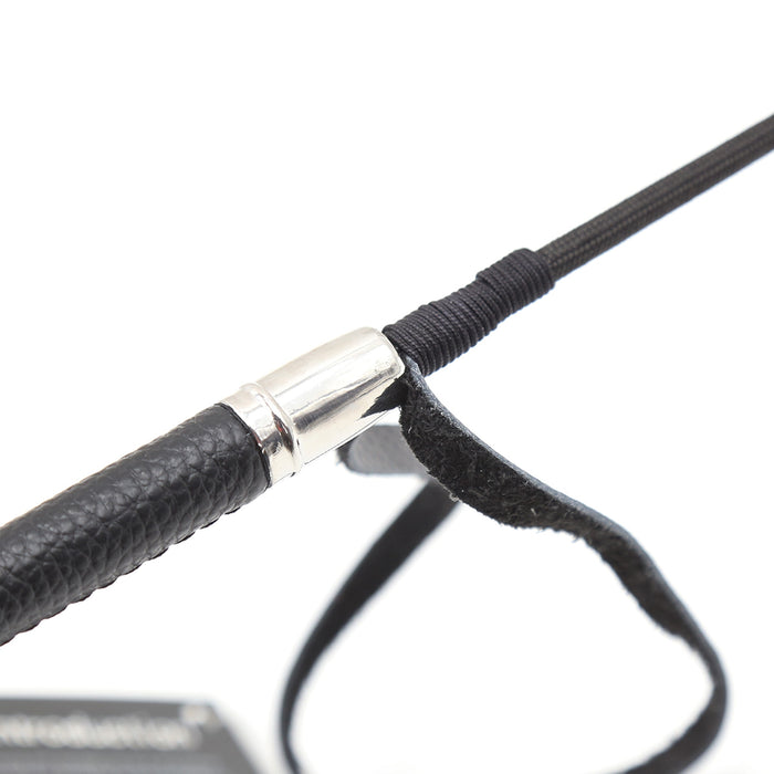 Smart Moves - Paardrijzweepje met Siliconen Flapje - Schoppen - Zwart-Erotiekvoordeel.nl