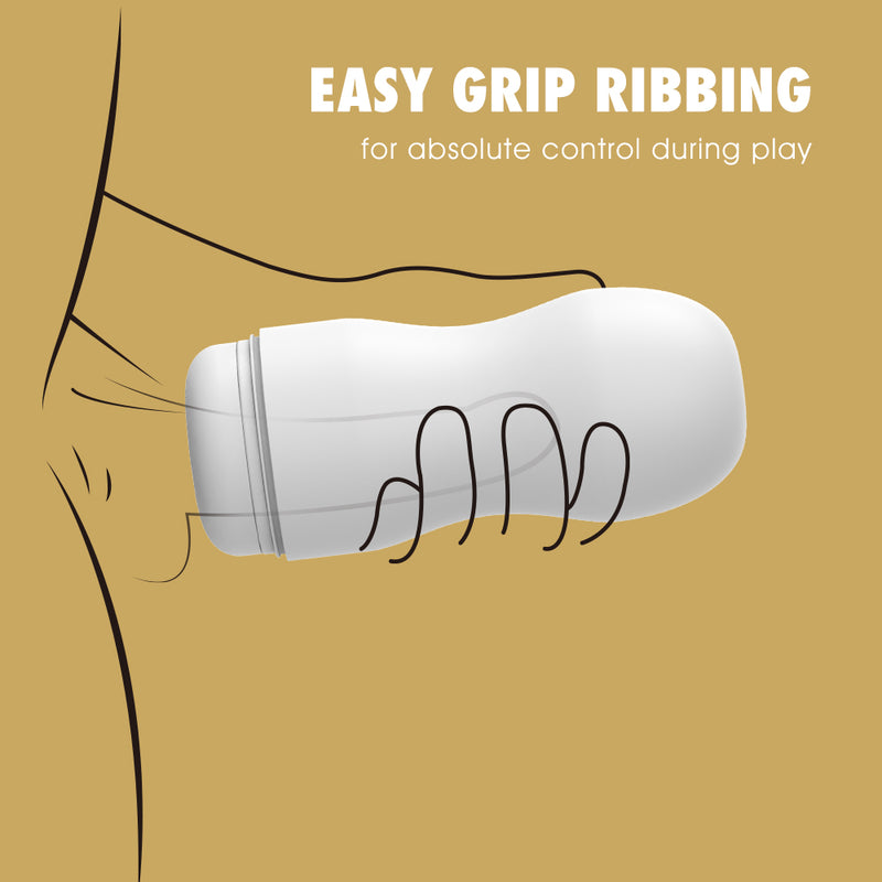 Chisa - Boost Ribbed - Stroker Masturbator - Wit-Erotiekvoordeel.nl