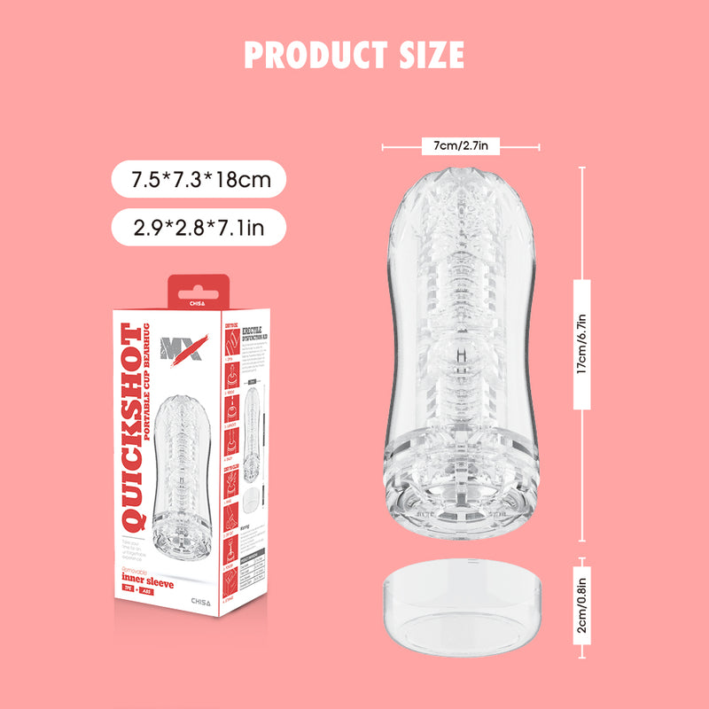 Chisa - Quickshot Portable Cup - Bearhug - Cup Masturbator - Transparant-Erotiekvoordeel.nl