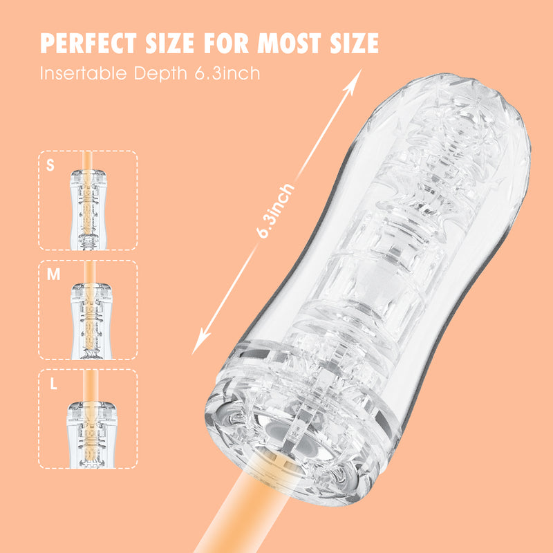Chisa - Quickshot Portable Cup - Peak - Cup Masturbator - Transparant-Erotiekvoordeel.nl