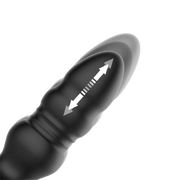 IY - Krax - Buttplug met Vibratie en Stootbeweging - Met LED-licht - Zwart-Erotiekvoordeel.nl
