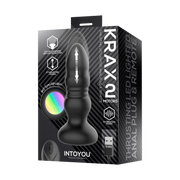 IY - Krax - Buttplug met Vibratie en Stootbeweging - Met LED-licht - Zwart-Erotiekvoordeel.nl