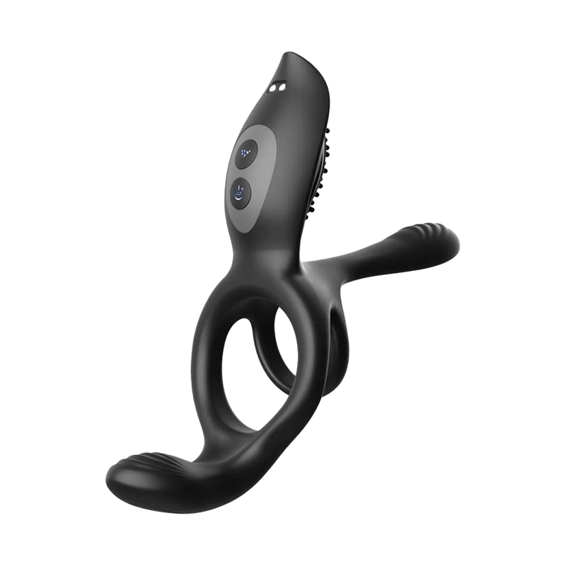 IY – Daxer – Vibrerende Penisverlenger met Afstandsbediening – Zwart-Erotiekvoordeel.nl