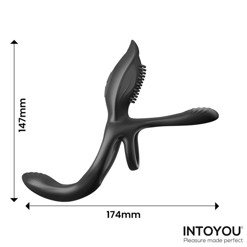 IY – Daxer – Vibrerende Penisverlenger met Afstandsbediening – Zwart-Erotiekvoordeel.nl
