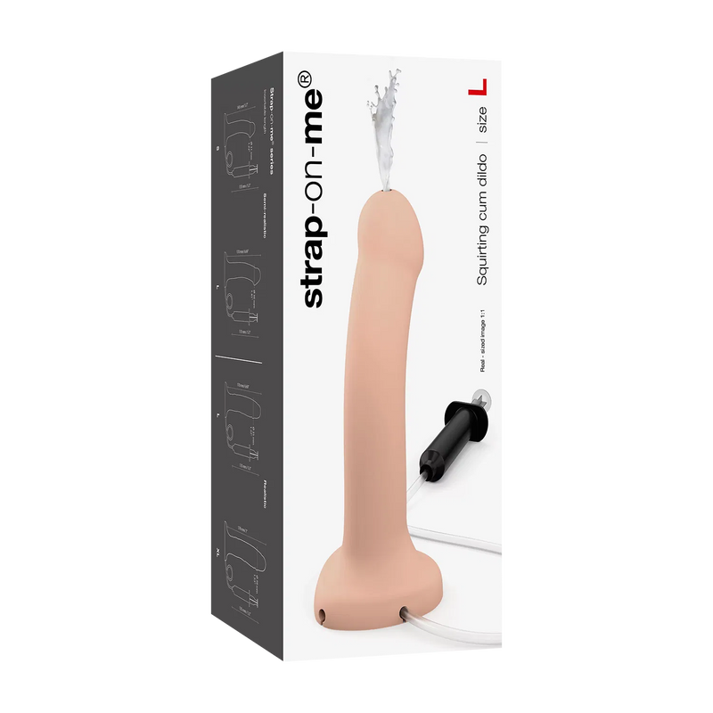 Strap-on-Me - Squirting Cum Dildo - Realistiche Spuitende Dildo - Lichte Huidskleur-Erotiekvoordeel.nl