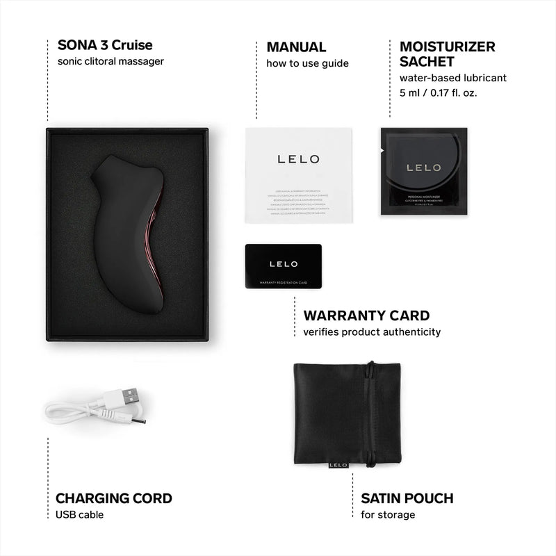 Lelo - Sona 3 Cruise - Luchtdruk Vibrator - Zwart-Erotiekvoordeel.nl