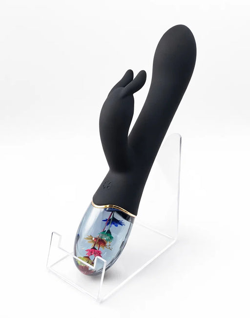 Loviss Flora Garden Rabbit Vibrator – Zwart-Erotiekvoordeel.nl