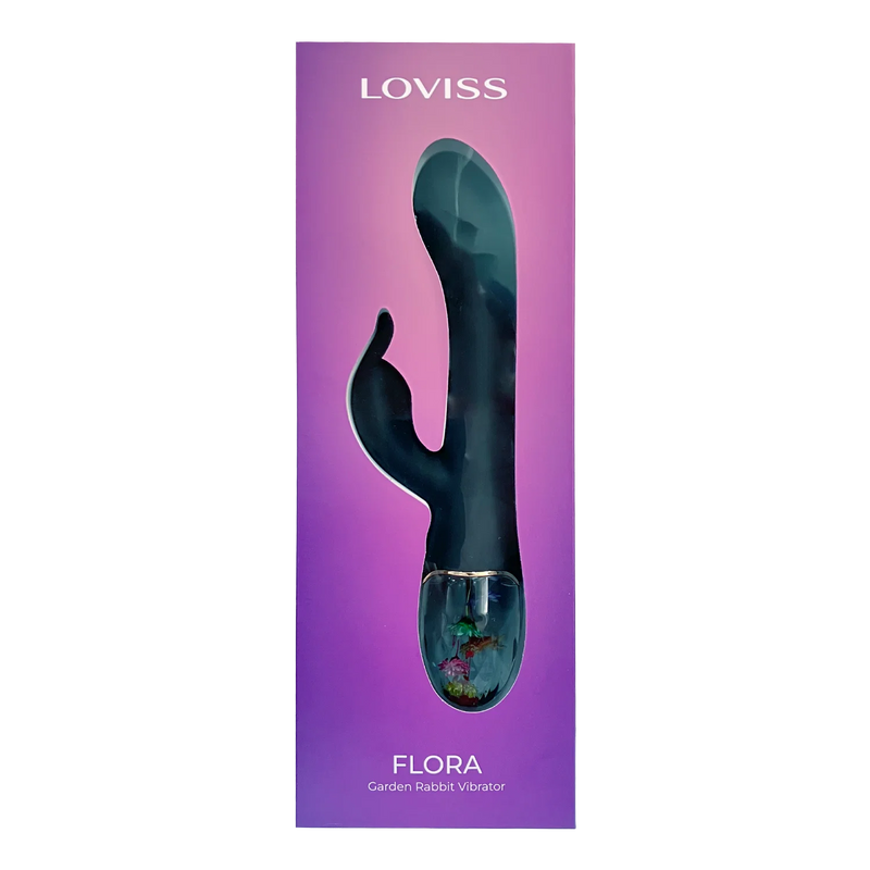 Loviss Flora Garden Rabbit Vibrator – Zwart-Erotiekvoordeel.nl