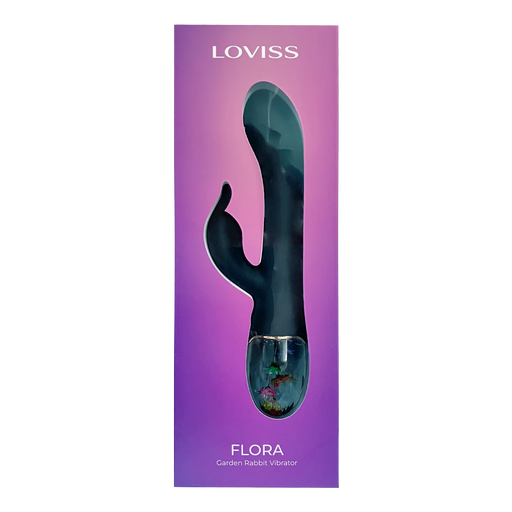Loviss Flora Garden Rabbit Vibrator – Zwart-Erotiekvoordeel.nl