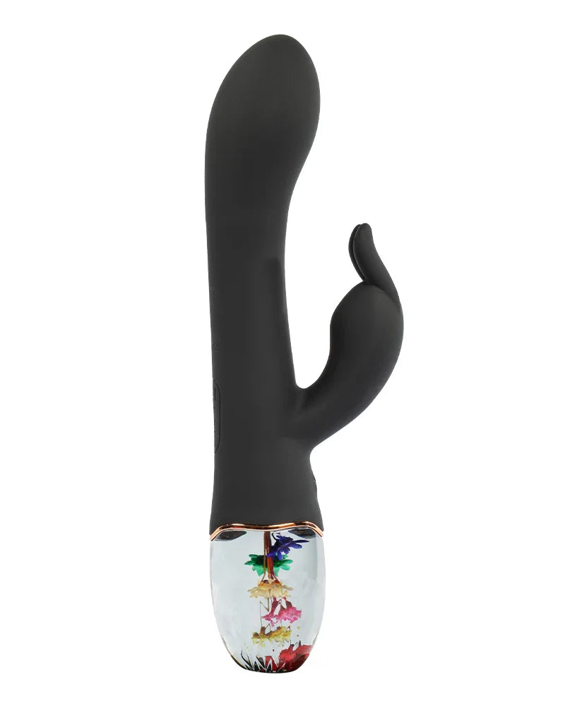 Loviss Flora Garden Rabbit Vibrator – Zwart-Erotiekvoordeel.nl
