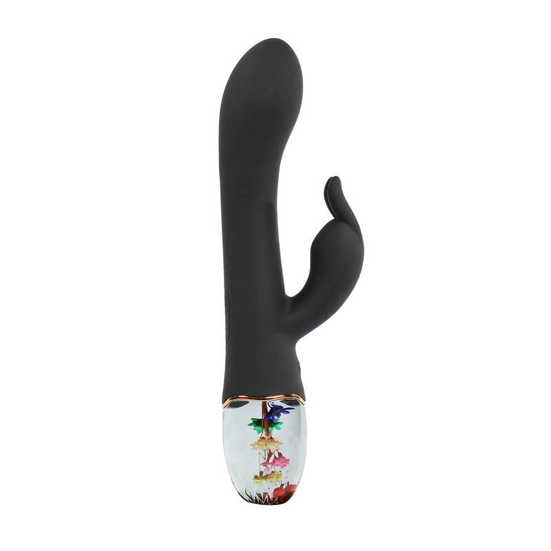 Loviss Flora Garden Rabbit Vibrator – Zwart-Erotiekvoordeel.nl