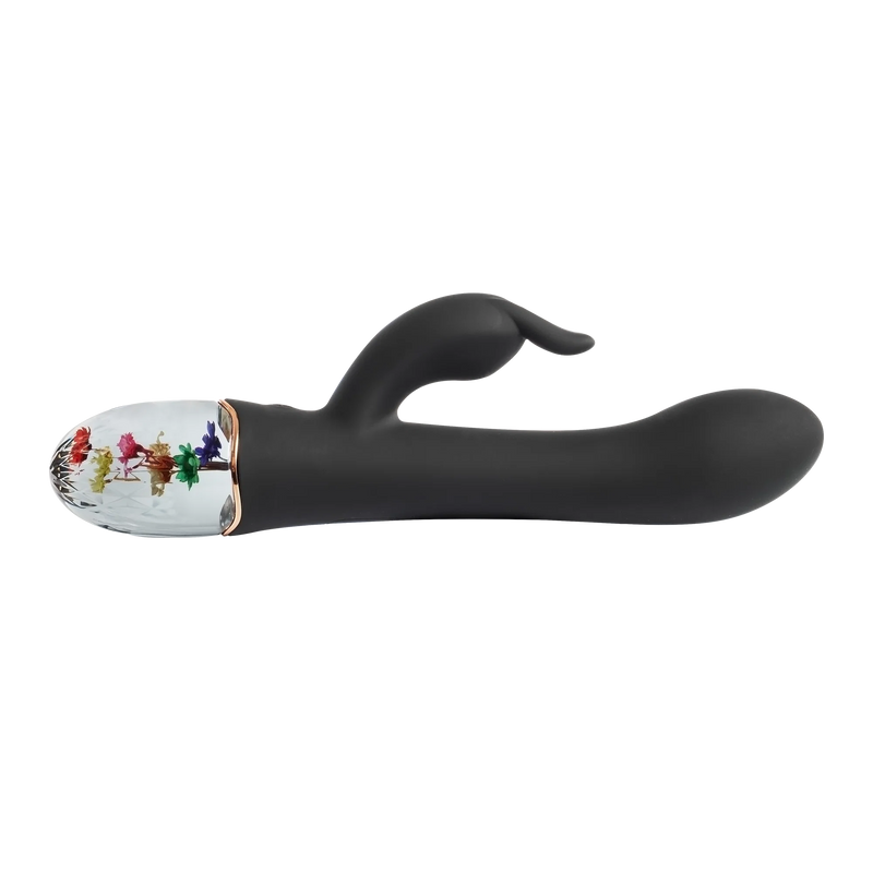 Loviss Flora Garden Rabbit Vibrator – Zwart-Erotiekvoordeel.nl