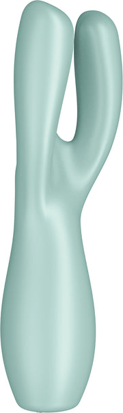 Satisfyer - Threesome 3 - Multifunctionele Vibrator Met 3 Voelsprieten - Groen-Erotiekvoordeel.nl