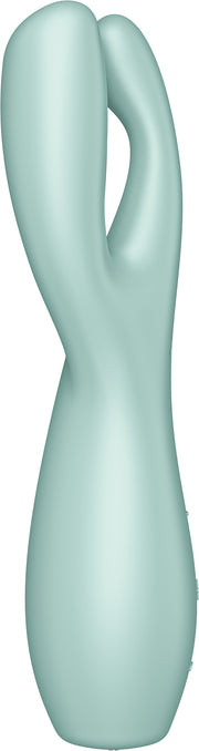Satisfyer - Threesome 3 - Multifunctionele Vibrator Met 3 Voelsprieten - Groen-Erotiekvoordeel.nl