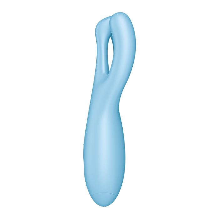 Satisfyer - Threesome 4 - Multifunctionele Vibrator Met 3 Voelsprieten - Blauw-Erotiekvoordeel.nl