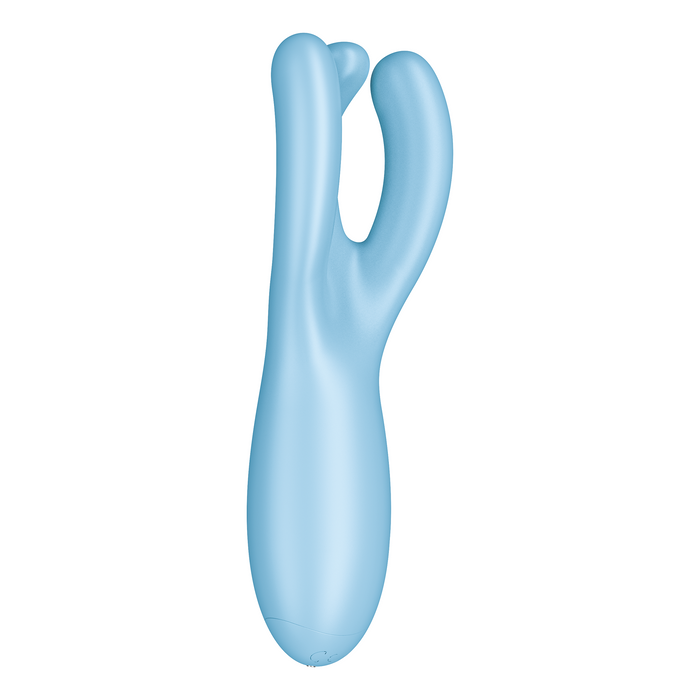 Satisfyer - Threesome 4 - Multifunctionele Vibrator Met 3 Voelsprieten - Blauw-Erotiekvoordeel.nl