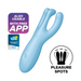 Satisfyer - Threesome 4 - Multifunctionele Vibrator Met 3 Voelsprieten - Blauw-Erotiekvoordeel.nl