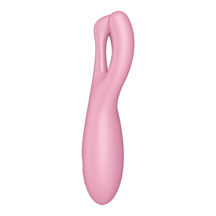 Satisfyer - Threesome 4 - Multifunctionele Vibrator Met 3 Voelsprieten - Roze-Erotiekvoordeel.nl