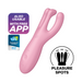 Satisfyer - Threesome 4 - Multifunctionele Vibrator Met 3 Voelsprieten - Roze-Erotiekvoordeel.nl
