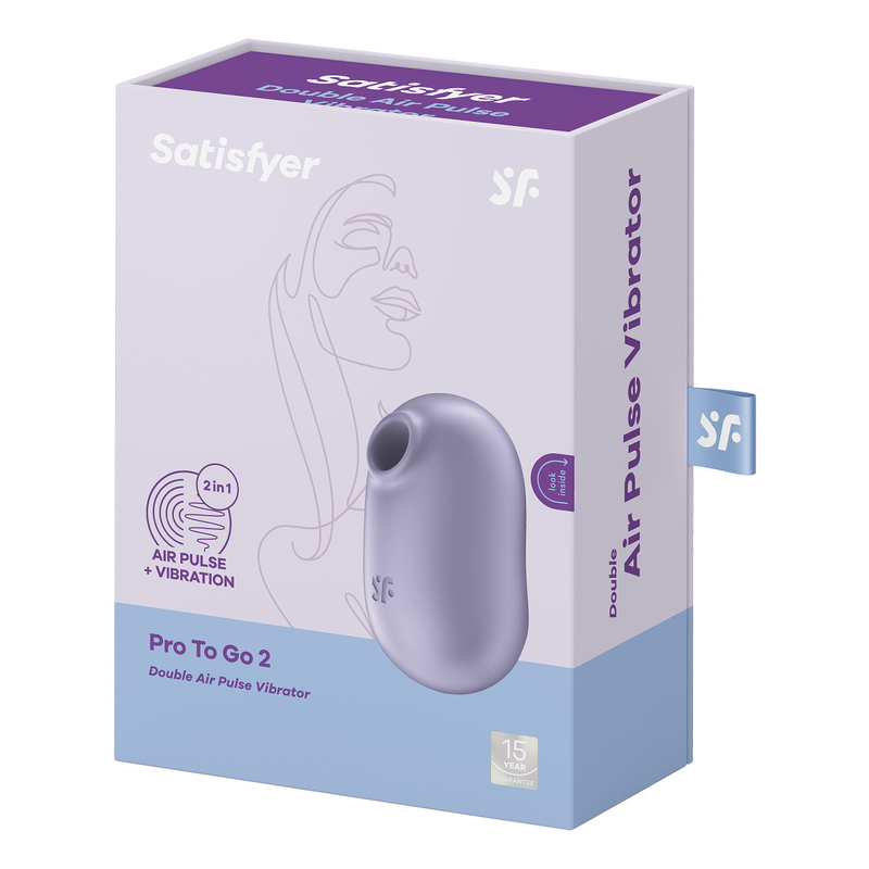 Satisfyer - Pro to Go 2 - Mini Luchtdruk Vibrator - Paars-Erotiekvoordeel.nl