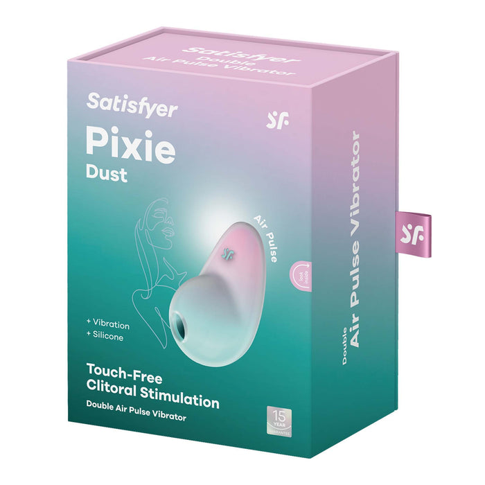 Satisfyer - Pixie Dust - Luchtdruk Vibrator met Vibratie - Roze/Mint-Erotiekvoordeel.nl