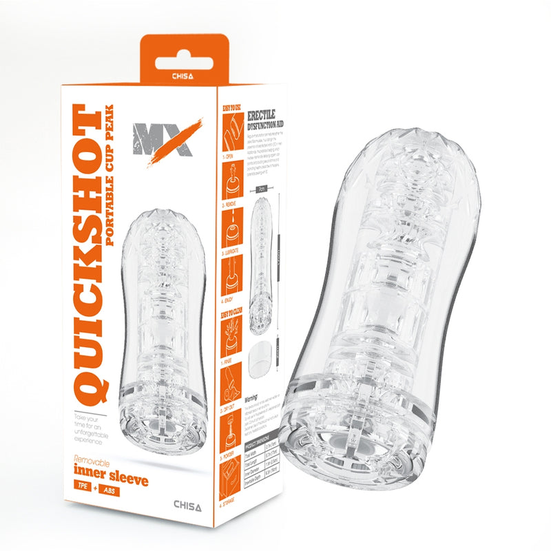 Chisa - Quickshot Portable Cup - Peak - Cup Masturbator - Transparant-Erotiekvoordeel.nl