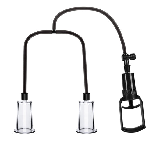 Passion Pump - Nipple Sucker and Breast Pump Set - Transparent/Black-Erotiekvoordeel.nl