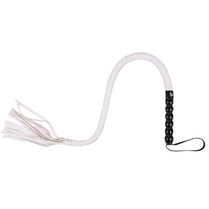 Smart Moves - Mahogany Single Tail Zweep - 91 cm - Wit-Erotiekvoordeel.nl