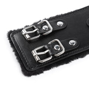 Smart Moves - Bont Gevoerde Enkelboeien met Dubbel Riempje - Zwart-Erotiekvoordeel.nl