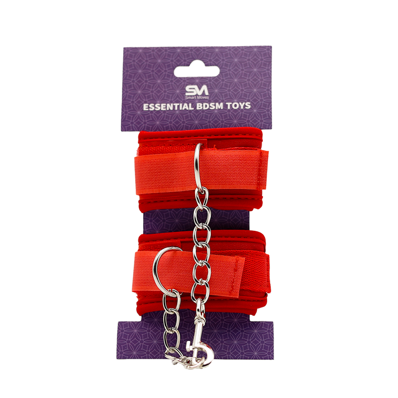 Smart Moves - Handboeien met Klittenband - Rood-Erotiekvoordeel.nl