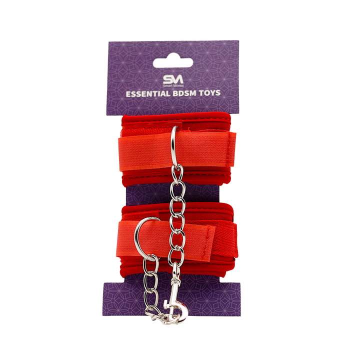 Smart Moves - Handboeien met Klittenband - Rood-Erotiekvoordeel.nl