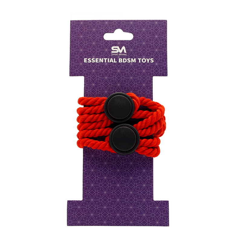 Smart Moves - Touw Handboeien - Japanse Bondage Handboeien - Shibari - Rood-Erotiekvoordeel.nl
