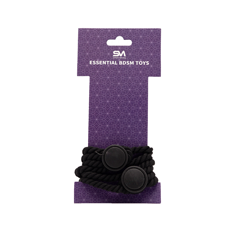 Smart Moves - Touw Handboeien - Japanse Bondage Handboeien - Shibari - Zwart-Erotiekvoordeel.nl