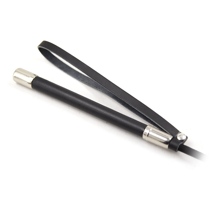 Smart Moves - Lederen Paardrijzweepje - Dubbele Flap - 54 cm - Zwart-Erotiekvoordeel.nl