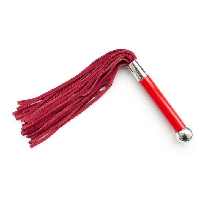 Smart Moves - Lederen Flogger - 40 cm - Rood-Erotiekvoordeel.nl