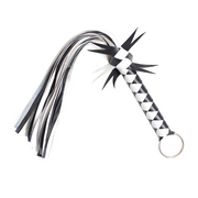Smart Moves - Flogger met Deco - 45 cm - Zwart/Wit-Erotiekvoordeel.nl