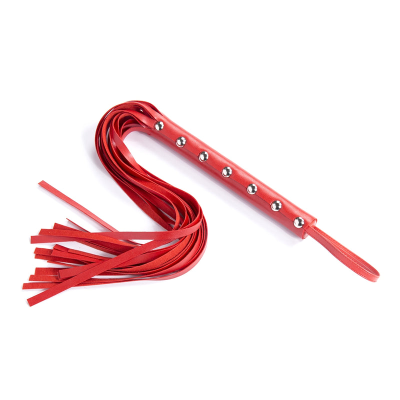 Smart Moves - Studded Flogger - 60 cm - Rood-Erotiekvoordeel.nl