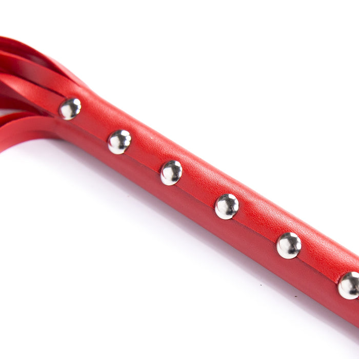Smart Moves - Studded Flogger - 60 cm - Rood-Erotiekvoordeel.nl