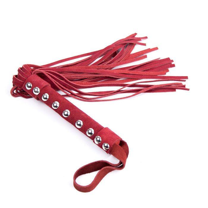 Smart Moves - Suede Flogger - 40 cm - Rood-Erotiekvoordeel.nl