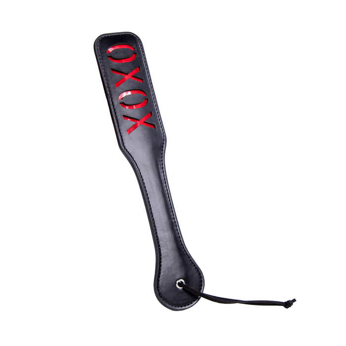Smart Moves - Paddle XOXO - 32 cm - Zwart/Rood-Erotiekvoordeel.nl