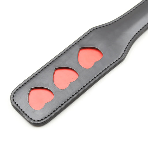 Smart Moves - Heart Paddle - 32 cm - Zwart/Rood-Erotiekvoordeel.nl