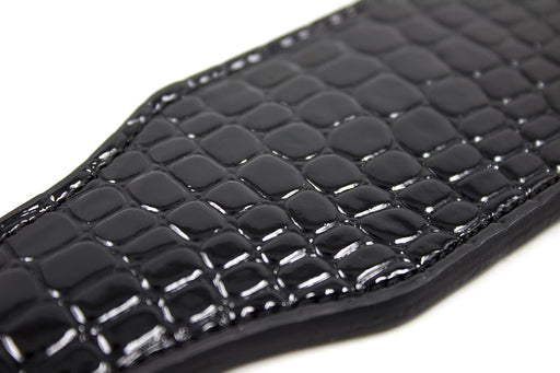 Smart Moves - Rechte Paddle - Lakleer - 32 cm - Snake Print - Zwart-Erotiekvoordeel.nl