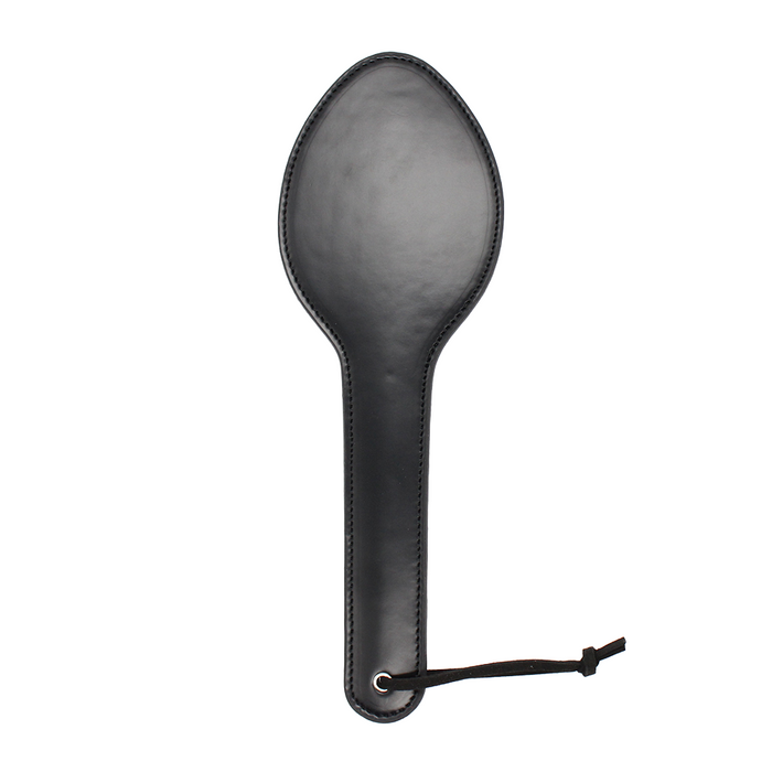 Smart Moves - Lepelvormige Paddle - 31 cm - PU Leer - Zwart-Erotiekvoordeel.nl