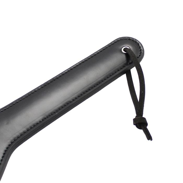 Smart Moves - Lepelvormige Paddle - 31 cm - PU Leer - Zwart-Erotiekvoordeel.nl