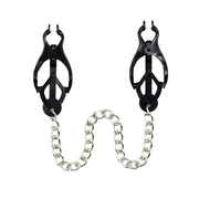 Smart Moves - Black Nipple Clamps with Silver Chain - Erotiekvoordeel.nl
