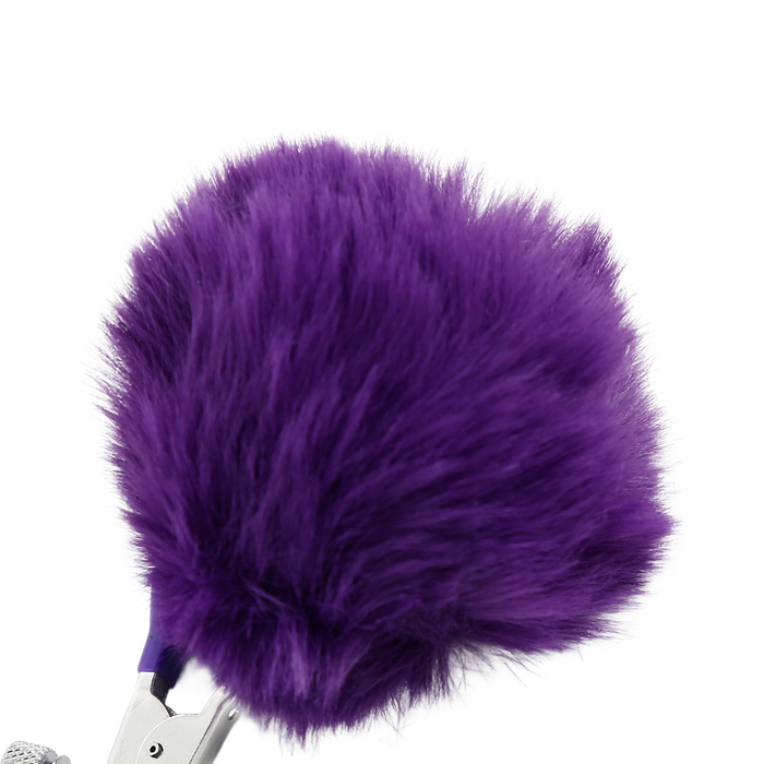Smart Moves - Tepelklemmen met Fluffy Pompoms - Paars-Erotiekvoordeel.nl