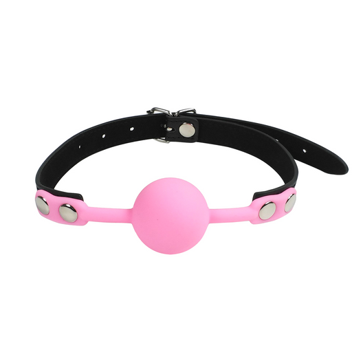 Smart Moves - Siliconen Ball Gag - Zwart/Roze-Erotiekvoordeel.nl