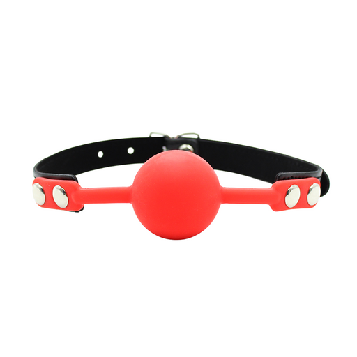 Smart Moves - Siliconen Ball Gag - Zwart/Rood-Erotiekvoordeel.nl